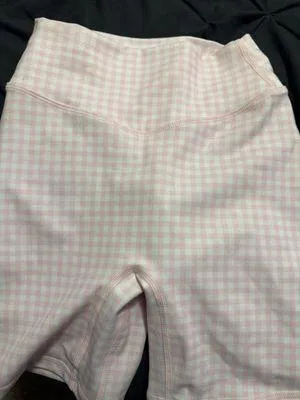 Liaison gingham biker shorts Pink Size XS thumbnail 1