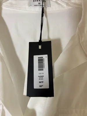 Aritzia Babaton Blue White Garner Shirt XS thumbnail 7