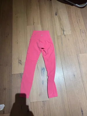 Lululemon Double Align Leggings Lined High-Rise Pink  thumbnail 2