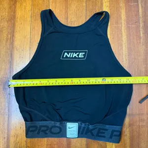 Nike Black Sleeveless Logo Crop Top thumbnail 5