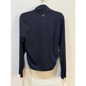 Athleta‎ Transcend Half Zip Black Size XL Ruched Sides Athlesiure Performance thumbnail 4