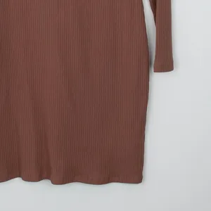 NWT Old Navy Womens Square Neck Ribbed Knit Bodycon Midi Dress Size L Tall Brown thumbnail 3