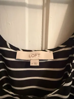 Black and White Striped Loft Dress thumbnail 2