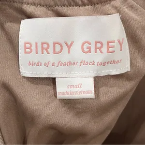 Birdy Grey Benny Dress in Crepe Taupe Bow Back Gown thumbnail 11