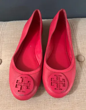 Tory Burch Reva Ballet flats hot pink leather size 9 thumbnail 1
