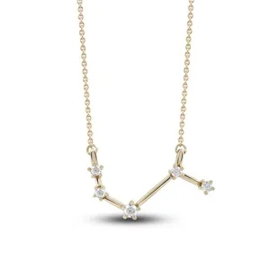 Farrah B. Aries Constellation Pendant crystal on goldtone chain necklace thumbnail 4