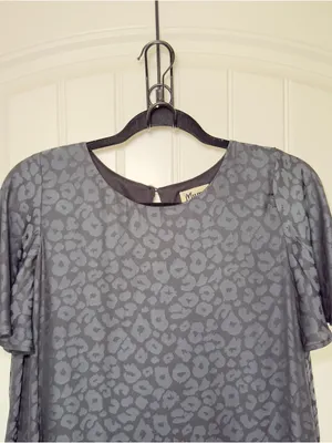 Show Me‎ Your Mumu XS Charcoal Leopard Print Mini Dress Whimsigoth Indie Sleaze thumbnail 5