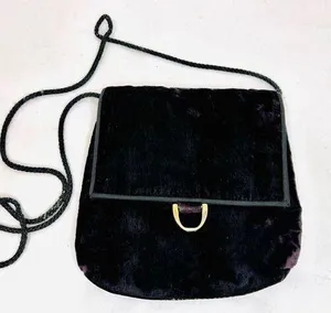 Vintage 70's Magid Handmade Black Velvet Formal Mini Bag thumbnail 1