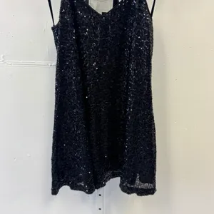 Pearl Georgina Chapman Marchesa Black A Line Swing Sequin Mini Dress Sz 6‎ thumbnail 4