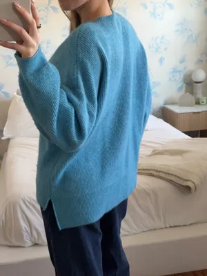 Mango Sweater Knit Blue thumbnail 3