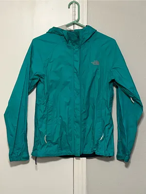 The North Face Steep Series Teal Hooded Full Zip Windbreaker Jacket S/P thumbnail 2