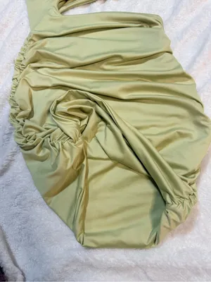 Sleeveless Cutout Ruched Mini Dress - Sage Green thumbnail 7