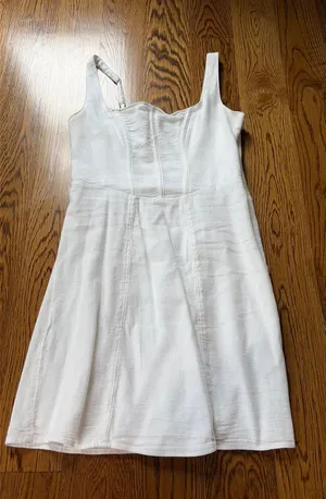 Linen Hollister Dress white thumbnail 1
