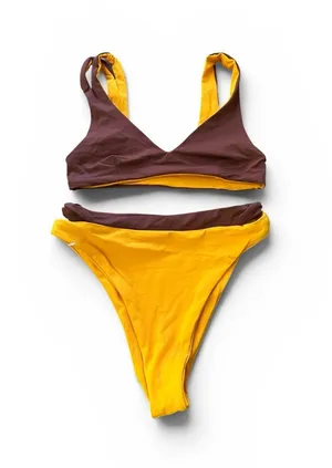 NWOT L*Space bikini set yellow brown small thumbnail 1