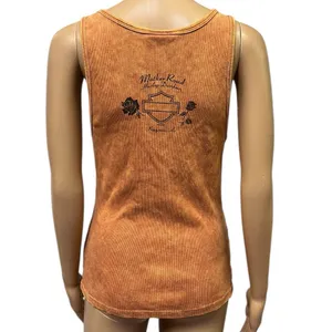 Harley Davidson Motorcycles Cotton Mother Road Tank Top Orange Stone Washed XL thumbnail 2
