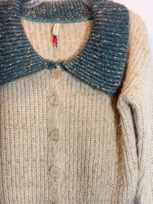Raga Dorothy Textured Button Front Boho Cardigan Sweater Anthropologie M thumbnail 9