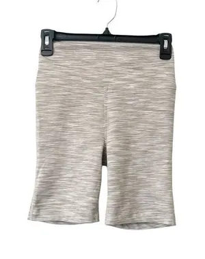 Outdoor Voices Flow 7” Athletic Fold Over High‎ Rise Bike Tan Heathered Shorts thumbnail 1