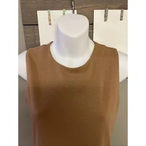 Nuuds Crewneck Sleeveless Heather Mocha/coffee Thong Bodysuit Snaps Medium NWOT thumbnail 6