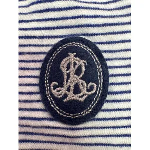 Lauren Ralph Lauren Women's Striped T Shirt Top XL Navy Blue‎ White Casual thumbnail 3