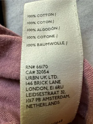 Free People We The Free XS Mauve Cotton Raw Seam Relaxed Cap Sleeve Top thumbnail 5