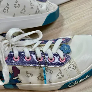 Disney Ground Up Lilo and Stitch Scrump Ohana White Glitter Sneakers Womens 9 thumbnail 5