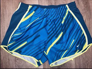 Vintage Style Nike Tempo Shorts Blue Stripe Pattern Y2K Gym Indie Athletic thumbnail 1