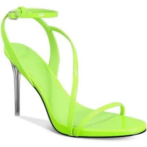 New AAJ‎ by Adminah Neon Green Strappy Stiletto Sandals – Size 7 thumbnail 1