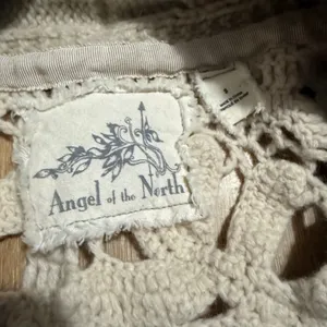 Angel of‎ the North Crochet Knit Cardigan Cream Boho Cottagecore Anthropologie thumbnail 6