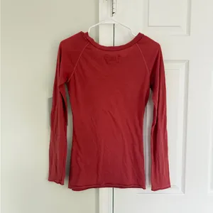 Vintage Abercrombie Fitch Pink Long Sleeve Shirt Babydoll M Y2K Coquette Bella thumbnail 6