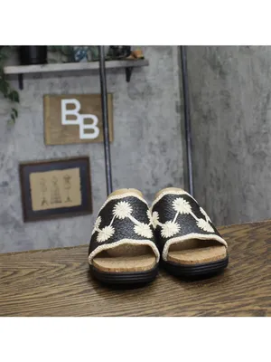 NWT JBU By Jambu Comfort Casual Fashion Slip On Wedge Sandal Black / White 9.5M thumbnail 9