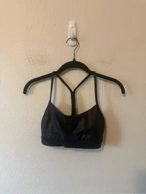 Lululemon Flow Y Sports Bra Radiate Foil Print Black Size 4 Athletic Running thumbnail 2