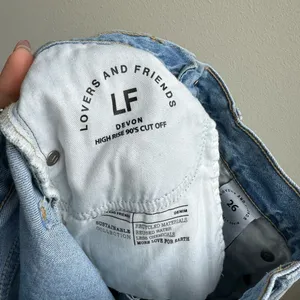 Lovers and Friends Devon High Rise 90s Cut Off Denim Shorts Distressed Size 26 thumbnail 6