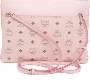 Authentic MCM logo Diamond Leather zip top clutch/Crosby❤️ thumbnail 15