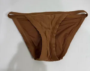 NWT Aerie Side-Slit Swim Bikini Bottoms - Copper Brown - Size Small thumbnail 1