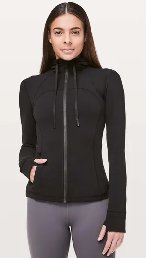 Lululemon Define Hooded Full Zip Jacket Nulu in Black Size 6 thumbnail 1