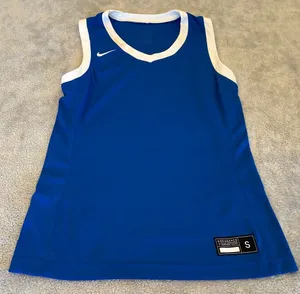 Nike women’s Blue & White Sleeveless Basketball Jersey Size Small thumbnail 1