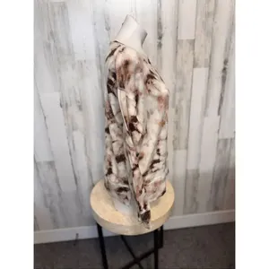 Dunnes Stores Tie Dye Lounge Set Size Small Brown Cream Sweatshirt Joggers Match thumbnail 10