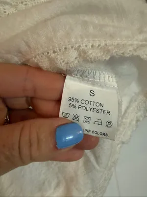 Amazon cotton cropped eyelet lace tank size small thumbnail 5