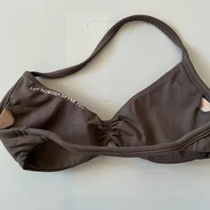 DFYNE Impact Halter Sports Bra Brown Ruched Seamless Activewear XS Workout Top thumbnail 3