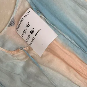 Rails Ashlyn Sunset Gradient Linen Blend Smocked Midi Dress Blue Peach Small thumbnail 6