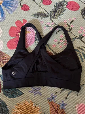 Lululemon Black Crisscross Back Sports Bra thumbnail 2