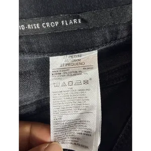 Banana Republic Luxe‎ Sculpt Jeans Women’s 27P Black Crop Flare Button Fly thumbnail 14