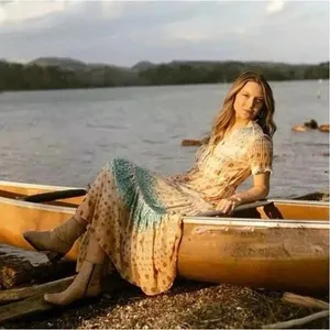 Free People Rare Feeling Cloud Combo Printed Tiered Floral Maxi Dress Size S thumbnail 12