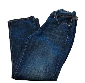 Levi’s Women’s 505 Straight Leg Jeans Dark Rinse Size 8 thumbnail 1