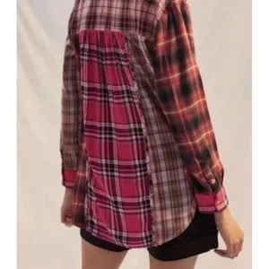 ANTHROPOLOGIE PILcro WOMENS PATCHWORK BOHO TOP SHIRT PLAID WESTERN Size‎ Medium thumbnail 2