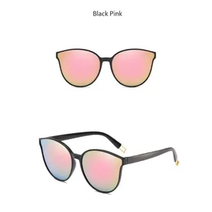 Cat‎ Eye Round Sunglasses for Women Men Retro Oversized Sun Glasses thumbnail 2