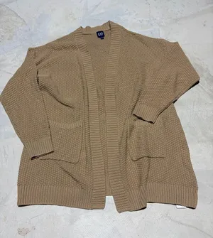 GAP NWT Open-Front Chunky Knit Cardigan taupe XL MSRP$80 thumbnail 1