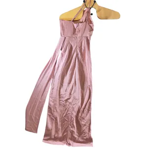 712 | Lulus Dusty Rose One Shoulder Satin Maxi Dress Formal Bridesmaid Size Small thumbnail 4