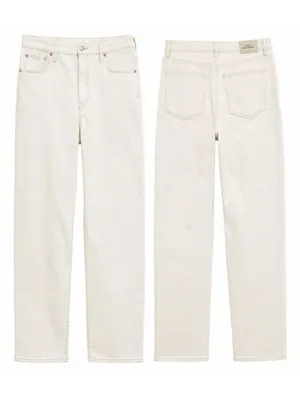 Madewell Curvy 90s Straight Jeans Size 33 Off White Ivory Sz 33 (actual 35x30) thumbnail 3
