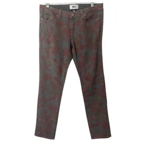 Paige 29 Skyline Ankle Peg Boho Chic Autumn Fall Floral Print Denim Jeans Pants thumbnail 2